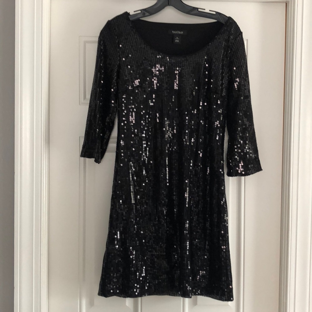 Black sequin dress